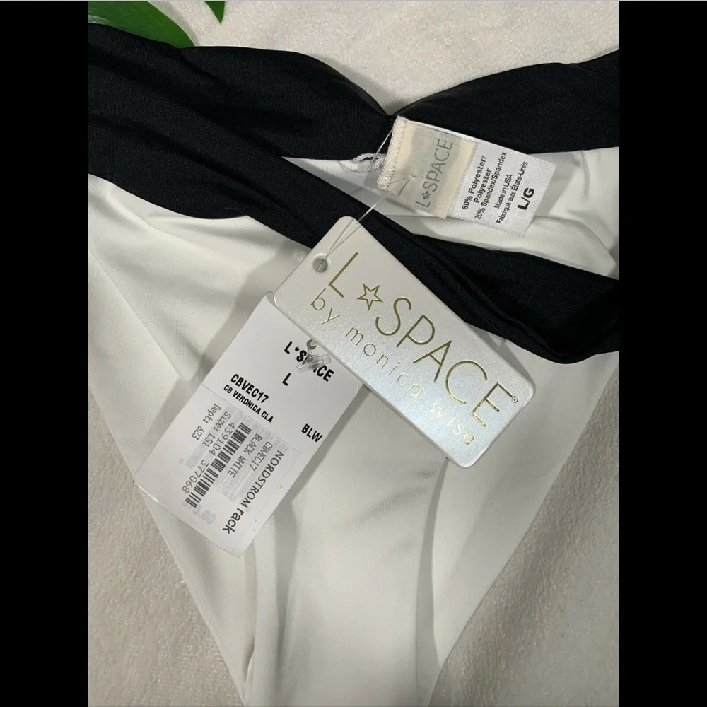 NWT! $75 L Space Veronica Classic Colorblock Bikini Bottoms [SZ‎ Large ]